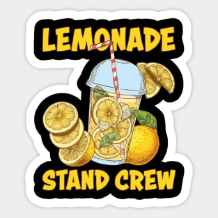 Lemonade Stand Crew Lemon Juice Summer Refreshing Sticker